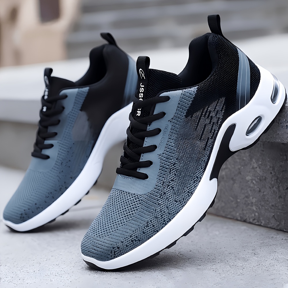 Men Breathable Flying Woven Me - Shock Absorbing Gym Trainers 评论和价格