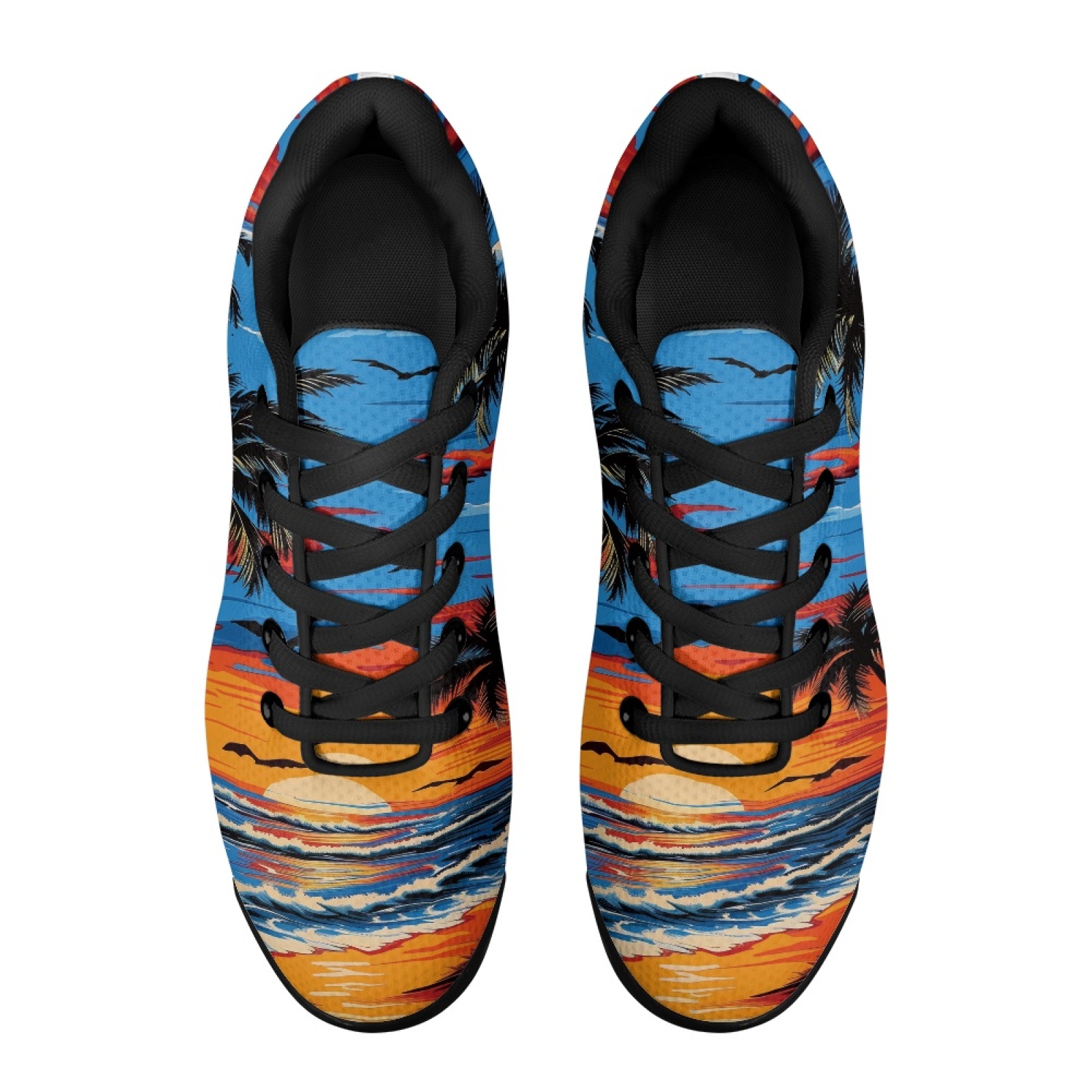 PENSTROLL Sunset Palm Trees Sl - Air Cushion Jogger Shoes Men 评论和价格