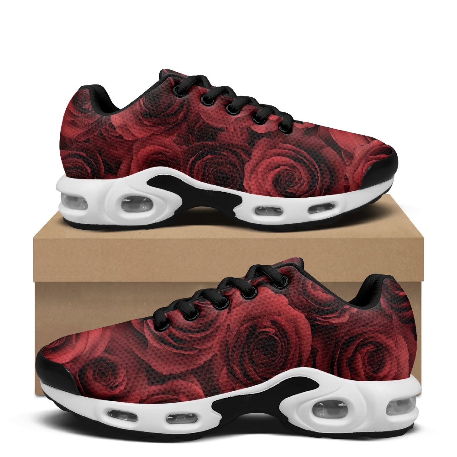 PENSTROLL Full Red Rose Air Cu - Air Cushion Jogger Shoes Men 评论和价格